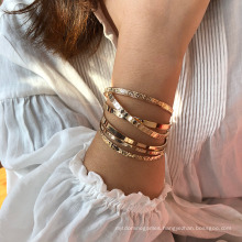 Portable Wholesale Factory Spot Affordable Price Luxury Ladies Bracelets Gold Metal